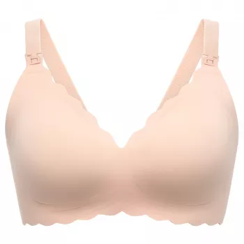 Momcozy YN46 saumaton tukirintaliivit kukkakuviolla imetysliivit push-up beige koko M