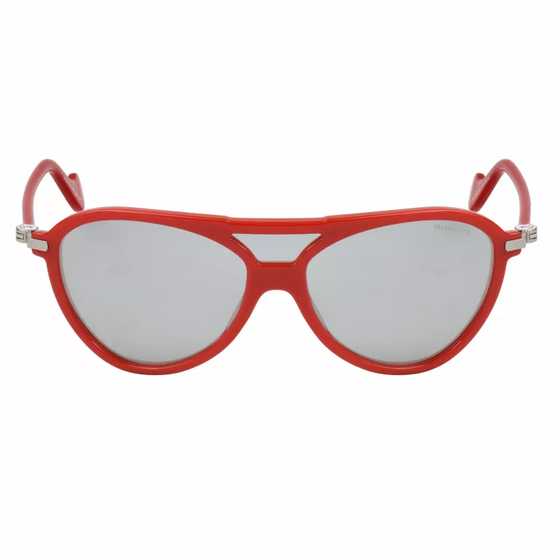 Moncler ML0054-67C unisex-aurinkolasit - musta kehys, savunharmaat linssit, 128 mm lasin leveys