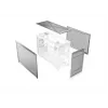 MONTECH TEN (W) Mini Tower PC-kotelo valkoinen - Micro ATX / Mini-ITX, Tempered Glass, ARGB
