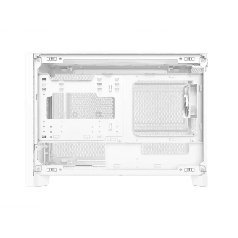 MONTECH TEN (W) Mini Tower PC-kotelo valkoinen - Micro ATX / Mini-ITX, Tempered Glass, ARGB