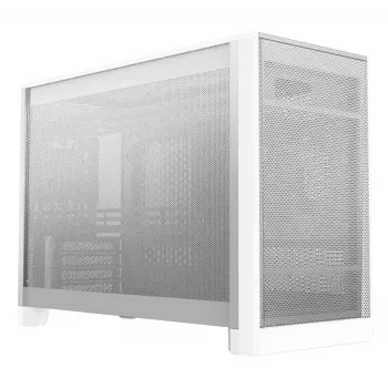 MONTECH TEN (W) Mini Tower PC-kotelo valkoinen - Micro ATX / Mini-ITX, Tempered Glass, ARGB