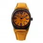 MONTRES DE LUXE unisex-kello 09BK-2502 40mm ruostumaton teräs musta nahka