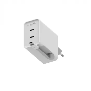 Mophie GaN USB-C Dual 67W sisäänvedettävä kaapeli RoC 2026 valkoinen EU