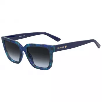 MOSCHINO LOVE naisten aurinkolasit MOL087-S-PJP cat-eye-asetaattikehys, harmaat liukuvärjätyt linssit, 55/17/140 mm