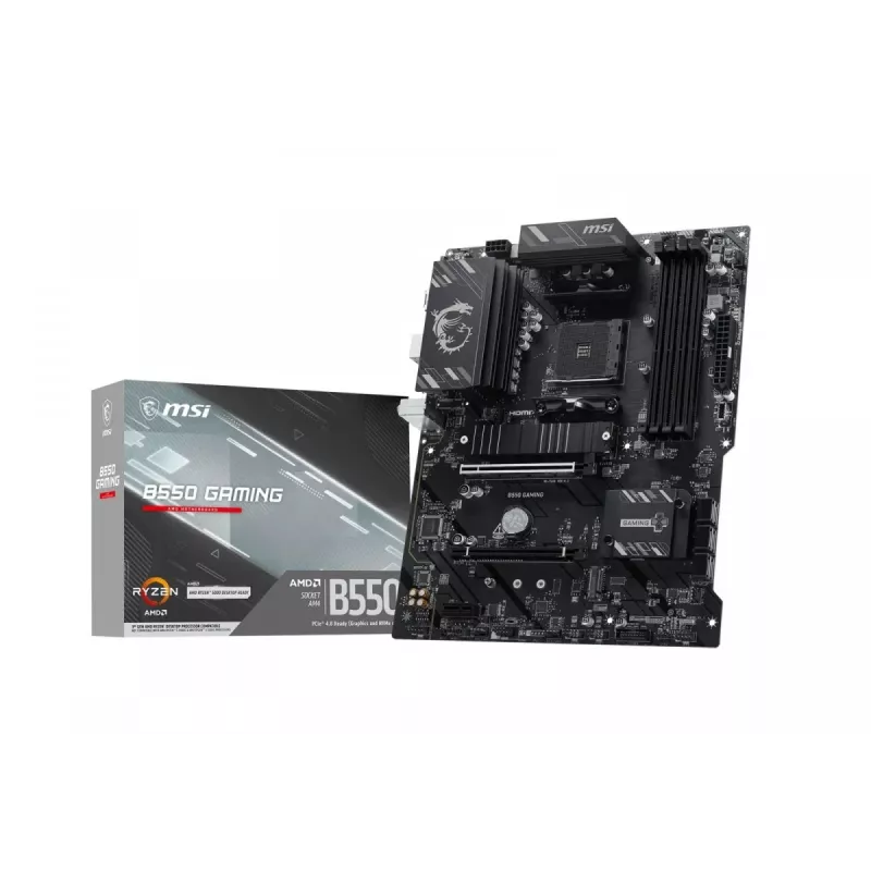 MSI B550 GAMING -emolevy - AMD B550 -piirisarja, kanta AM4, ATX, DDR4, HDMI/DP