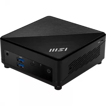 MSI Cubi 5 12M 407BEU barebone Mini-PC, Intel Core i3-1215U, 0GB RAM, ei tallennustilaa, Wi-Fi 6E, Bluetooth 5.3, musta