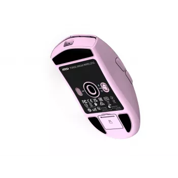 MSI FORGE GM340 W kevyt pelihiiri PixArt PAW-3311 -sensorilla, jopa 12 000 DPI, Tri-Mode Wireless (2,4 GHz/Bluetooth/USB-C), violetti