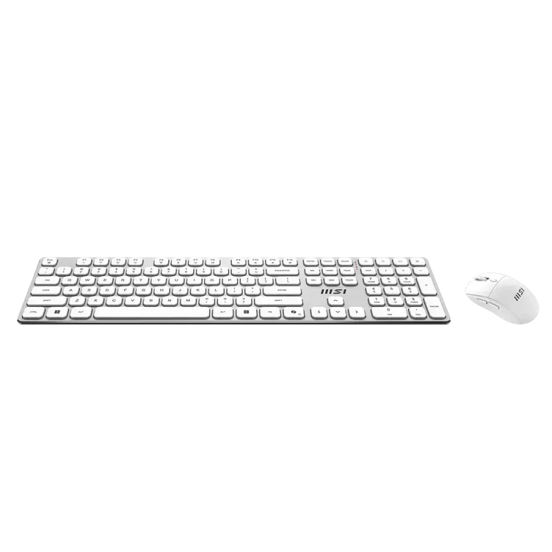 MSI Forge K210 Wireless Combo White US - näppäimistö- ja hiiriset