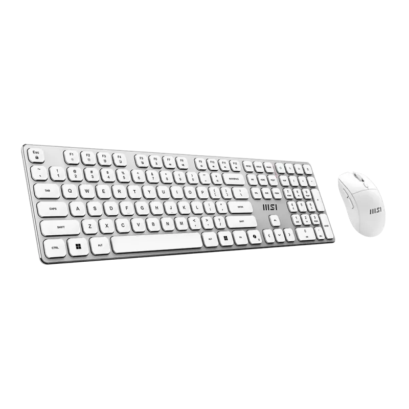 MSI Forge K210 Wireless Combo White US - näppäimistö- ja hiiriset