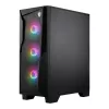 MSI MAG FORGE 130A Airflow ATX Mid-Tower -pelikotelo - musta, temperlas, 4x ARGB-tuuletin