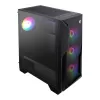 MSI MAG FORGE 130A Airflow ATX Mid-Tower -pelikotelo - musta, temperlas, 4x ARGB-tuuletin