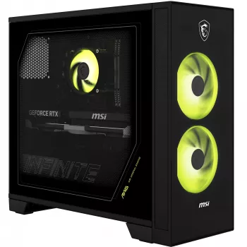 MSI MAG Infinite S AI 2nd 2NVM5-003AT pelipöytätietokone - Intel Core Ultra 5 225F, RTX 5060 Ti, 16GB DDR5, 1TB SSD, Windows 11 Home, musta/läpinäkyvä