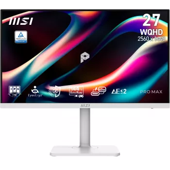 MSI PRO MAX 271QPHW E14 27 tuuman WQHD IPS 144Hz näyttö valkoinen