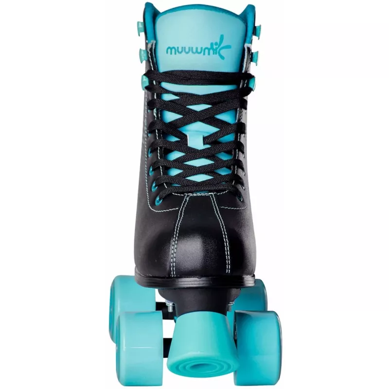 MUUWMI Rollschuh Disco koko 31-34, rullaluistimet turkoosi/musta