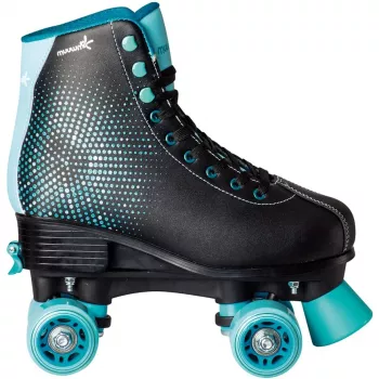 MUUWMI Rollschuh Disco koko 31-34, rullaluistimet turkoosi/musta