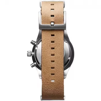 MVMT naisten kello D-MV01-WT (42 mm) - valkoinen kellotaulu, valkoinen nahkaranneke