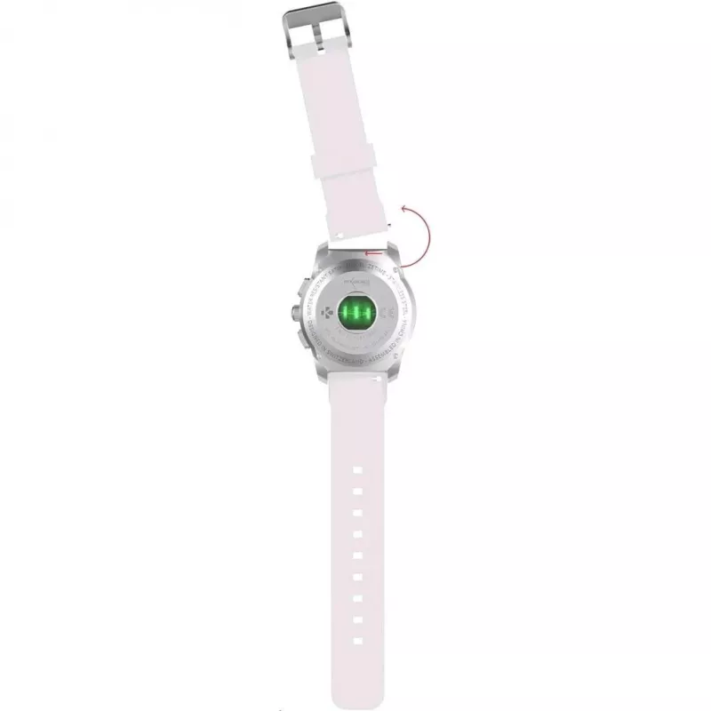 MyKronoz ZeTime älykello hopea/valkoinen silikoni tasainen