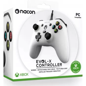 NACON EVOL-X johdollinen ohjain Xbox Series X|S, Xbox One, PC - valkoinen