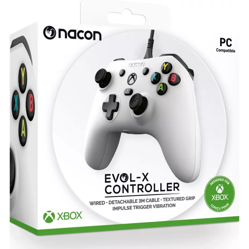 NACON EVOL-X johdollinen ohjain Xbox Series X|S, Xbox One, PC - valkoinen