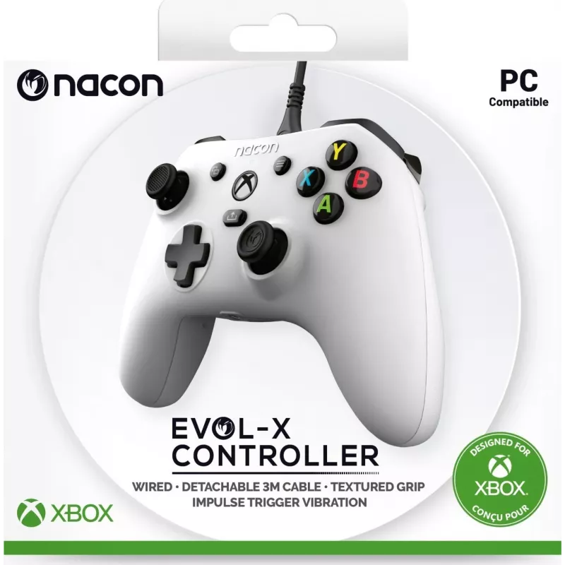 NACON EVOL-X johdollinen ohjain Xbox Series X|S, Xbox One, PC - valkoinen
