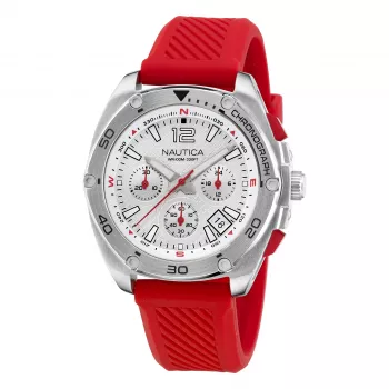 Nautica miesten Pacific Beach kronografi sininen kellotaulu silikoniranneke kello NAPTCF205
