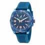 Nautica miesten Porthole kronografi kvartsikello NAPTCF201 44 mm sininen kellotaulu silikoniranneke