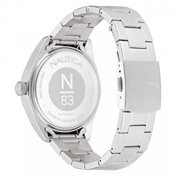 Nautica miesten kvartsi analoginen kello NAPFWS307 44mm sininen kellotaulu sininen silikoniranneke