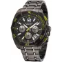 Nautica miesten kvartsikello NAPTCF210 44 mm ruostumaton teräs sininen kellotaulu silikoniranneke