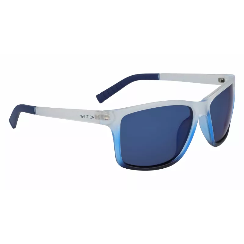 NAUTICA N3644SP-471 miesten polarisoidut suorakaiteen muotoiset aurinkolasit mattamusta/harmaa 62 mm