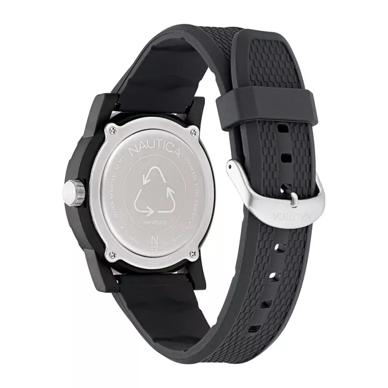 Nautica Pacific Beach miesten kvartsi analoginen kello NAPATS303 sininen silikoni 42,5 mm