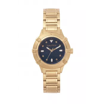 NAUTICA naisten kello Cape Coral kvartsi NAPCPR005 36 mm valkoinen silikoni