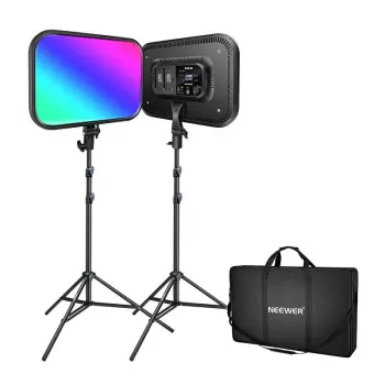 NEEWER RGB168 RGB LED -videovalo-sarja, 2 kpl:n pakkaus 60W 2500-8500K