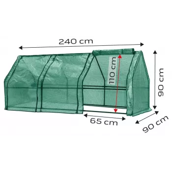 NEO Tools 15-912 kasvihuone kennolevyillä polykarbonaattia, eloksoitu alumiinirunko, 0,6 m² kasvupinta-ala, 2 säädettävää kantta, UV-suoja, hopea