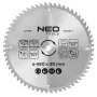 NEO TOOLS 450 mm TCT-sirkkelinterä, 60 hammasta, 30 mm reikä, puulle