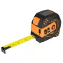 NEO TOOLS 67-100 laser-etäisyysmittari 5 m mittanauhalla, 40 m kantama, IP54, taustavalaistu LCD, laserluokka 2, 2 x AAA
