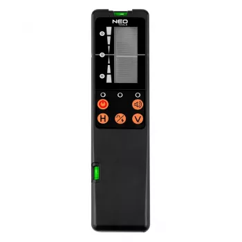 NEO TOOLS 75-151 laservastaanotin punaisille kiertolasereille kaksois-LCD:llä ja tankokiinnikkeellä