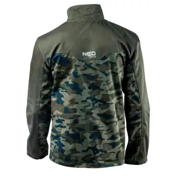 NEO TOOLS 81-211-XXXL työtakki 7 taskulla ja heijastimilla, harmaa/vihreä, EN ISO 13688
