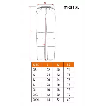 NEO TOOLS 81-231-XL suojatyöhousut harmaa/musta koko XL