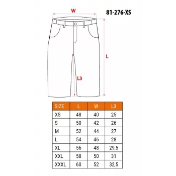 NEO Tools 81-276-XS suojatyöshortsit, harmaa/musta, koko XS, 10 taskua, CE-hyväksytty