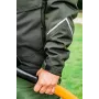 NEO Tools 81-573-XXL softshell-työtakki musta/harmaa oranssein korostuksin, vedenhylkivä, hengittävä, irrotettava huppu, heijastavat elementit, unisex