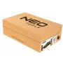 NEO Tools 82-741-47 S1P SRC turvakengät koko 47 EU teräskärki ja läpäisysuoja, päällinen mokkanahkaa ja verkkoa, pohja Dual-Density-PU, musta/harmaa oranssein korostuksin