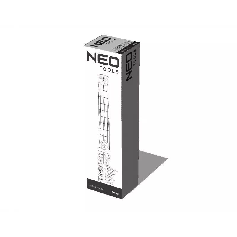 NEO TOOLS 90-031 infrapunalämmitin 2000 W musta IP44 seinä-/kattokiinnitys