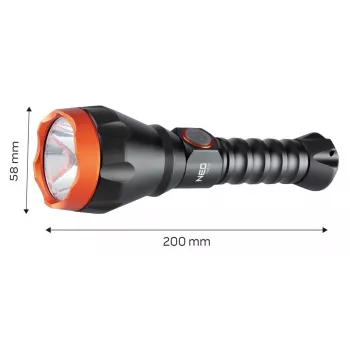 NEO TOOLS 99-070 XPE + COB LED -otsalamppu liiketunnistimella, 120 lm, IPX4, 3x AAA