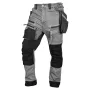NEO TOOLS farkkutyöhousut Cordura-vahvistuksilla ja irrotettavilla työkalutaskuilla, harmaa, koko XS