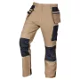 NEO TOOLS Mix&Match 4-way stretch työhousut työkaluvetimillä ja Cordura-vahvistuksella, beige-musta, koko M