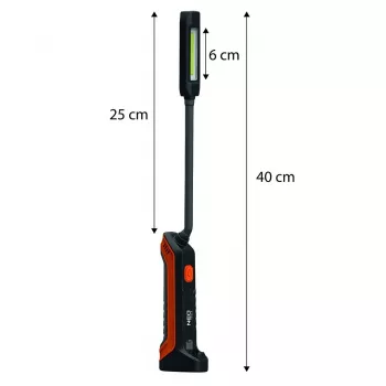 NEO TOOLS akku-tarkastusvalo 400 lm COB + taskulamppu 99-102