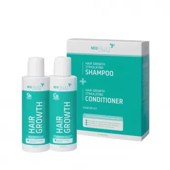 Neofolics hiustenkasvua stimuloiva shampoo + hoitoaine aloituspakkaus 2x100ml