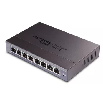 Netgear GS108E-400EUS 8-porttinen Gigabit Ethernet Plus -kytkin (Smart Managed Plus)