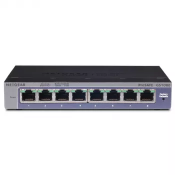 Netgear GS108E-400EUS 8-porttinen Gigabit Ethernet Plus -kytkin (Smart Managed Plus)