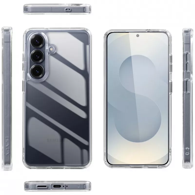 Nevox StyleShell SHOCKFlex suojakotelo Samsung Galaxy S26 Plus:lle, läpinäkyvä